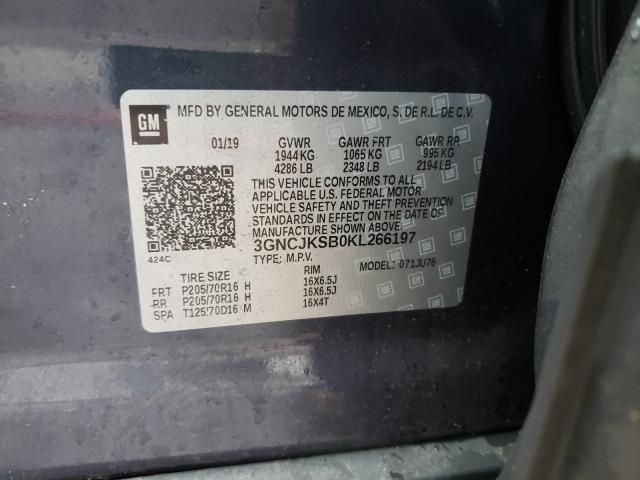 2019 CHEVROLET TRAX LS 3GNCJKSB0KL266197