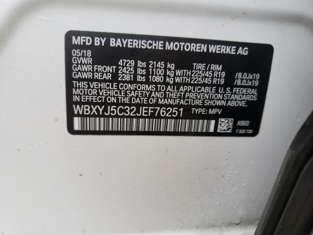 2018 BMW X2 XDRIVE2 WBXYJ5C32JEF76251