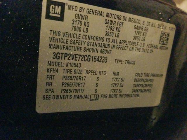 2012 GMC SIERRA 150 3GTP2VE72CG164233