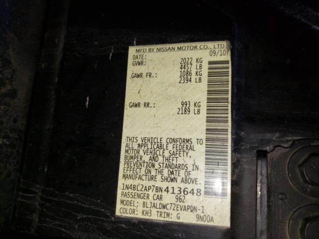 2011 NISSAN ALTIMA SR 1N4BL2AP7BN413648