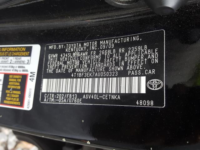 2010 TOYOTA CAMRY BASE 4T1BF3EK7AU050323