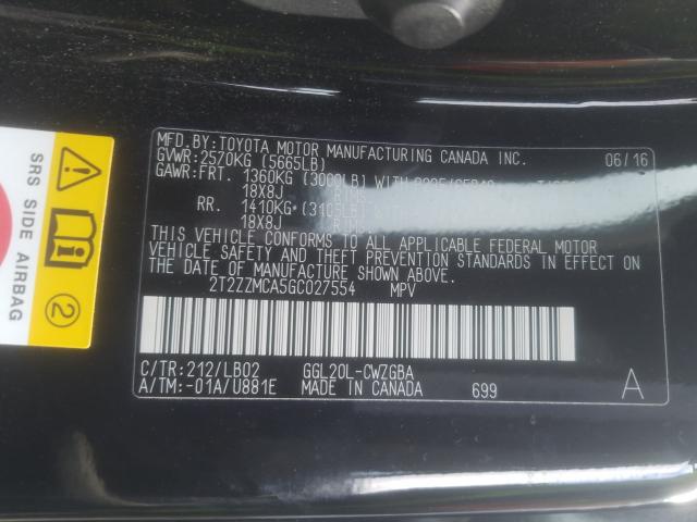 2016 LEXUS RX 350 2T2ZZMCA5GC027554