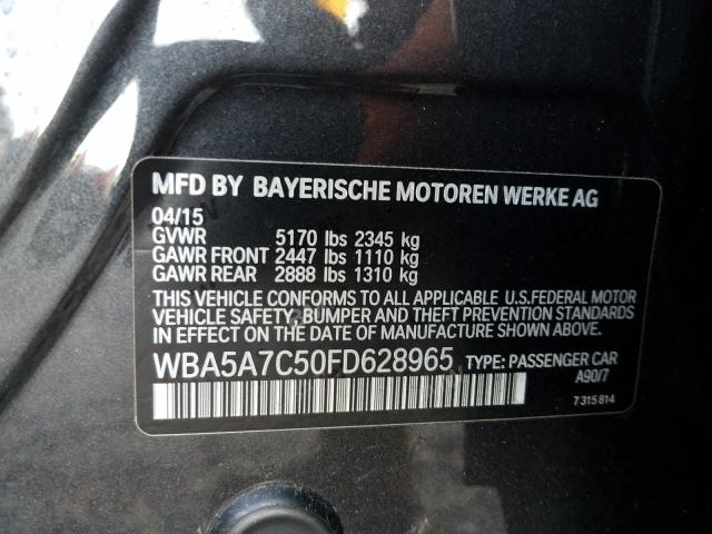 2015 BMW 528 XI WBA5A7C50FD628965