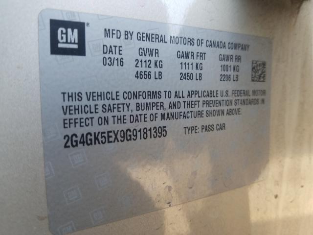 2016 BUICK REGAL - 2G4GK5EX9G9181395
