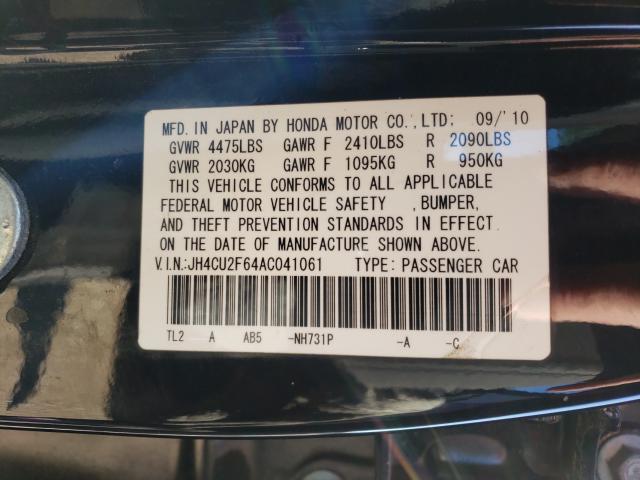 2010 ACURA TSX JH4CU2F64AC041061