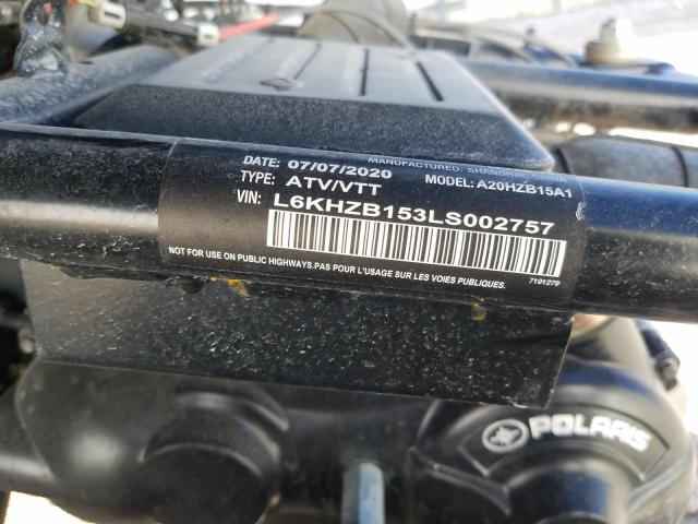 2020 POLARIS RANGER 150 L6KHZB153LS002757
