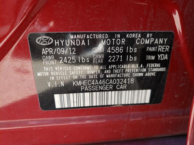 2012 HYUNDAI SONATA HYB KMHEC4A46CA032418