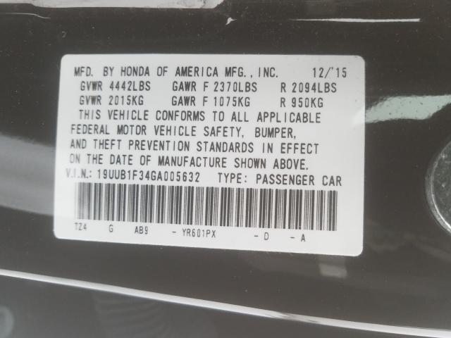 2016 ACURA TLX 19UUB1F34GA005632