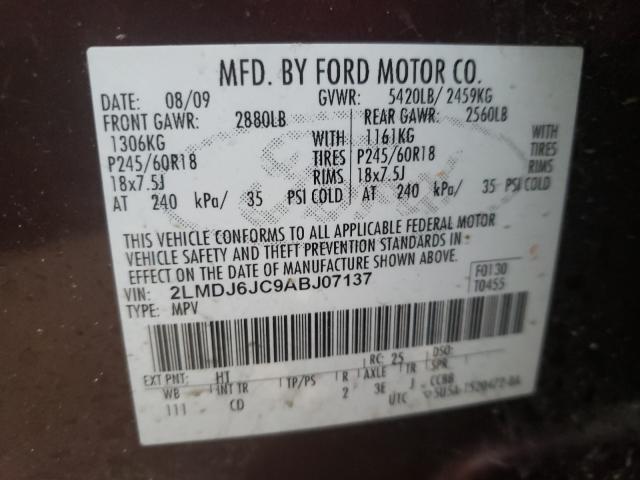2010 LINCOLN MKX 2LMDJ6JC9ABJ07137