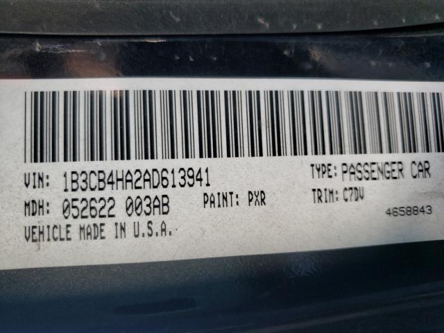 2010 DODGE CALIBER SX 1B3CB4HA2AD613941