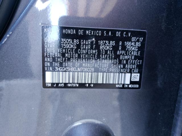 2018 HONDA FIT EX 3HGGK5H80JM706028