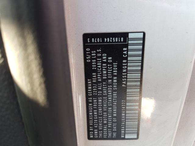 2010 VOLKSWAGEN GOLF WVWBA7AJXAW414777