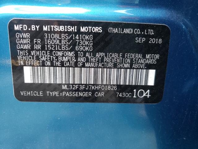 2019 MITSUBISHI MIRAGE G4 ML32F3FJ7KHF01826