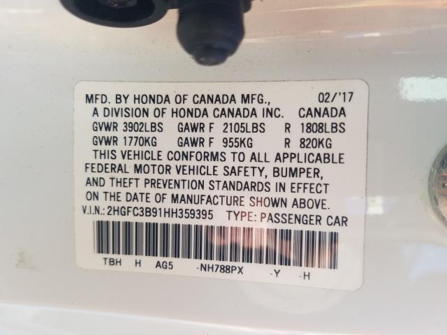 2017 HONDA CIVIC TOUR 2HGFC3B91HH359395