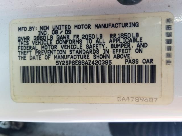 2010 PONTIAC VIBE 5Y2SP6E86AZ420395