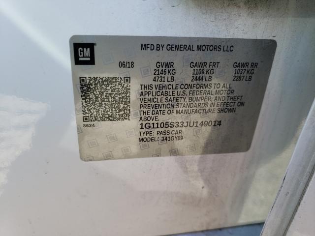 2018 CHEVROLET IMPALA LT - 1G1105S33JU149014