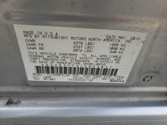 2012 MITSUBISHI GALANT ES 4A32B3FF9CE023037