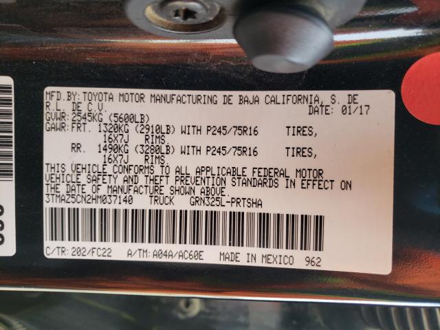 2017 TOYOTA TACOMA DOU - 3TMAZ5CN2HM037140
