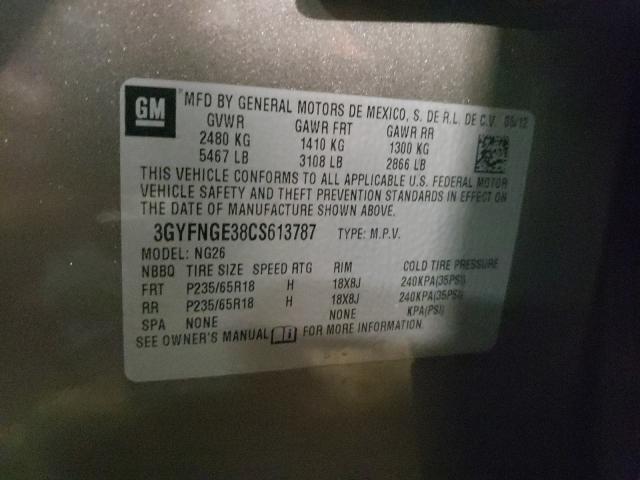 2012 CADILLAC SRX 3GYFNGE38CS613787