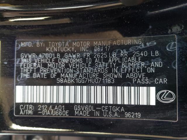 2017 LEXUS ES 350 58ABK1GG7HU071183