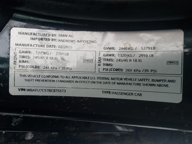 2011 BMW 535 XI WBAFU7C57BC875573