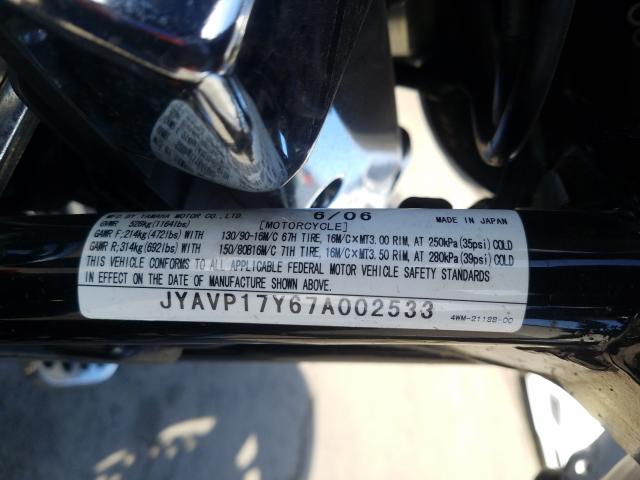 2007 YAMAHA XV1700 A JYAVP17Y67A002533