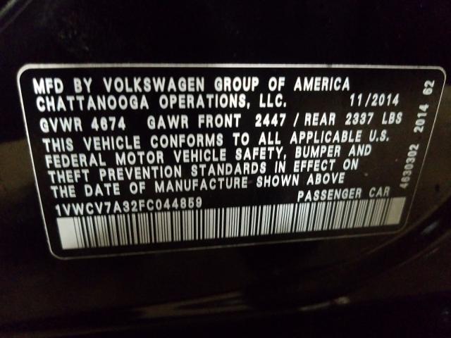 2015 VOLKSWAGEN PASSAT SEL 1VWCV7A32FC044859