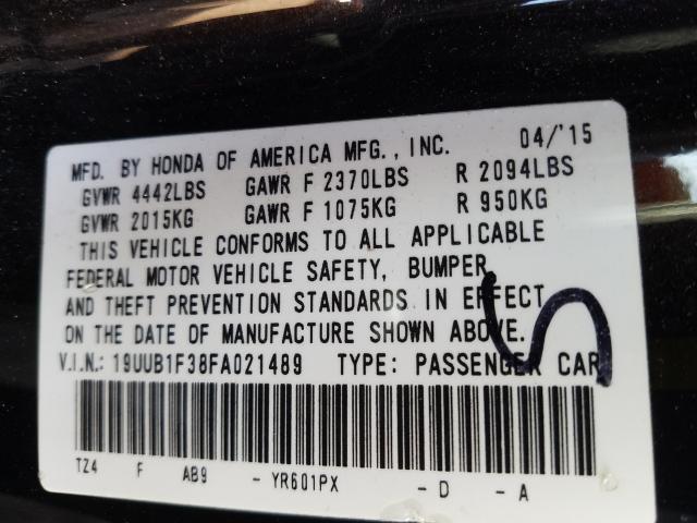 2015 ACURA TLX 19UUB1F38FA021489