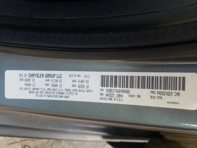 2011 DODGE AVENGER MA 1B3BD1FG4BN584661