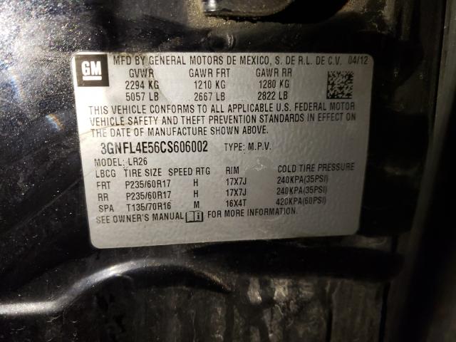 2012 CHEVROLET CAPTIVA SP 3GNFL4E56CS606002