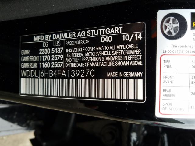 2015 MERCEDES-BENZ CLS 400 4M WDDLJ6HB4FA139270