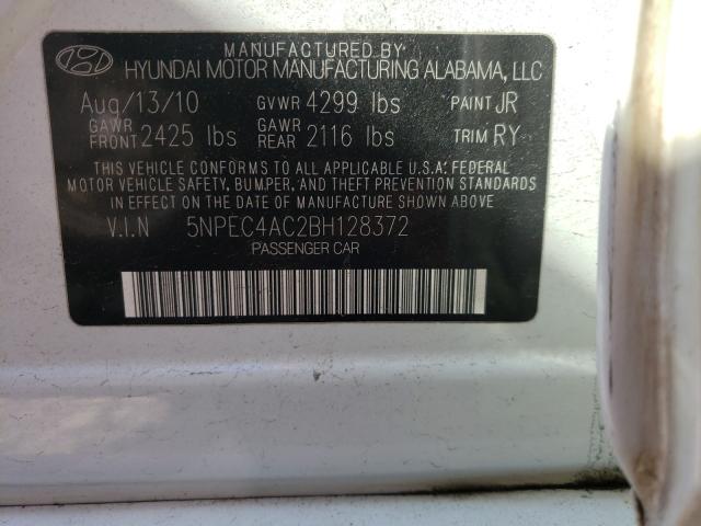 2011 HYUNDAI SONATA SE 5NPEC4AC2BH128372