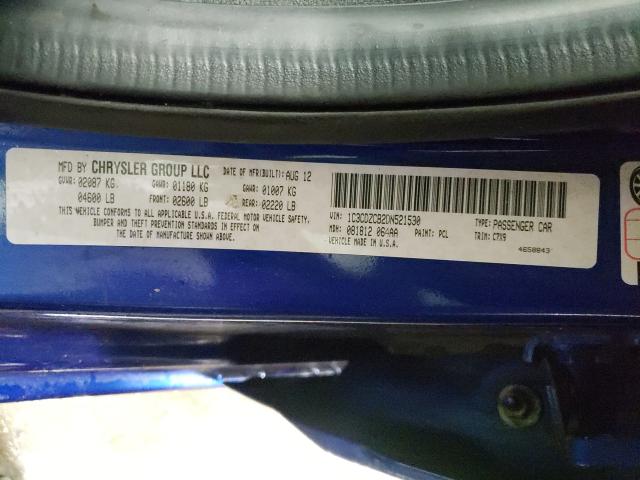 2013 DODGE AVENGER SX 1C3CDZCB2DN521530
