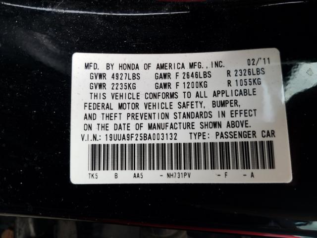 2011 ACURA TL 19UUA9F25BA003132