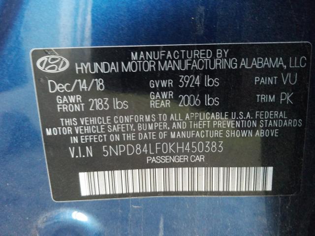 2019 HYUNDAI ELANTRA SE - 5NPD84LF0KH450383