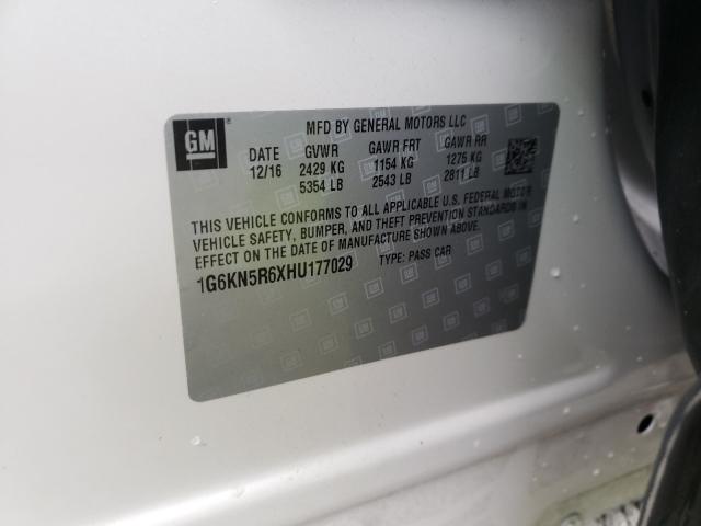 2017 CADILLAC CT6 PLATIN 1G6KN5R6XHU177029