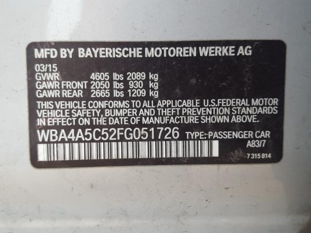 2015 BMW 428 I GRAN WBA4A5C52FG051726