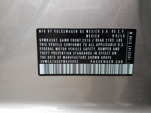 2015 VOLKSWAGEN GOLF SPORT 3VWCA7AUXFM509603