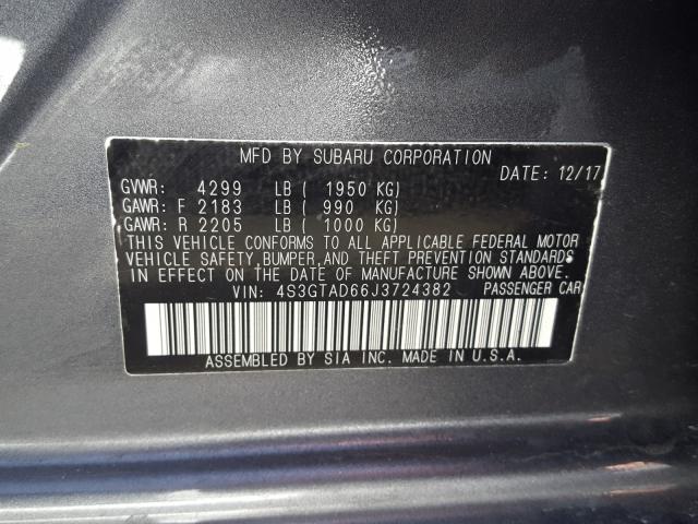 2018 SUBARU IMPREZA PR 4S3GTAD66J3724382