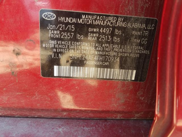2015 HYUNDAI SONATA SE - 5NPE24AF4FH170934