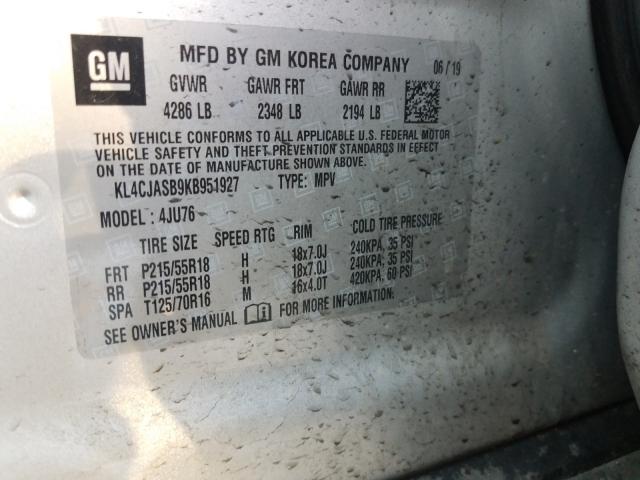 2019 BUICK ENCORE PRE - KL4CJASB9KB951927
