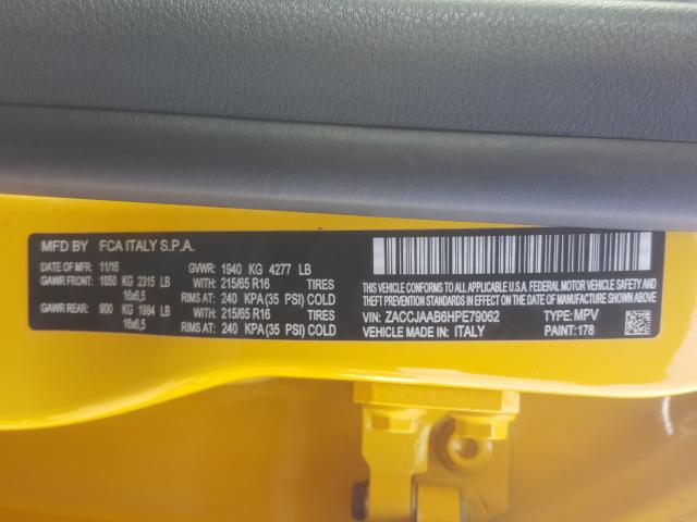 2017 JEEP RENEGADE S ZACCJAAB6HPE79062