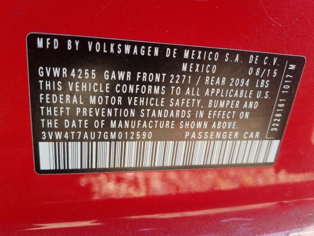 2016 VOLKSWAGEN GTI S/SE 3VW4T7AU7GM012590