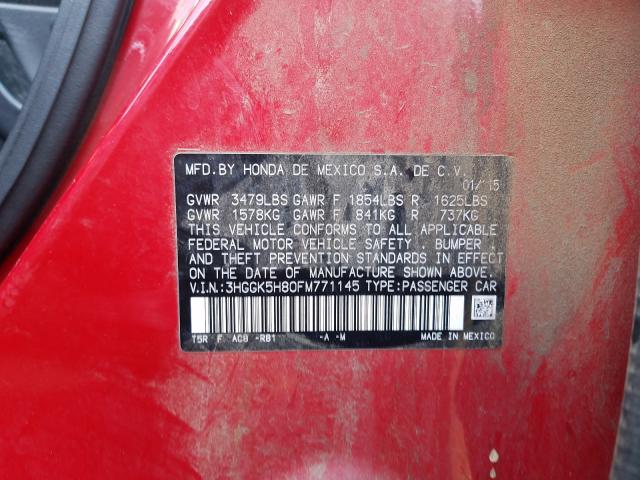 2015 HONDA FIT EX 3HGGK5H80FM771145