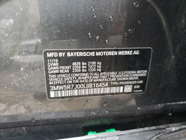 2020 BMW 330XI 3MW5R7J00L8B16454
