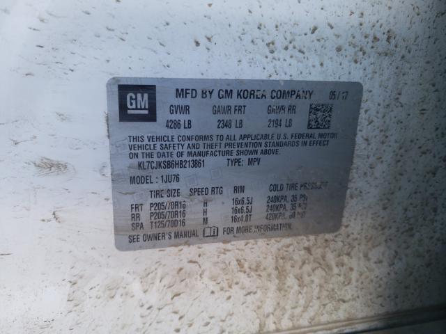 2017 CHEVROLET TRAX LS KL7CJKSB6HB213861