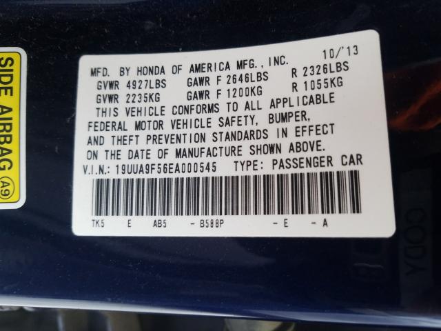 2014 ACURA TL TECH 19UUA9F56EA000545