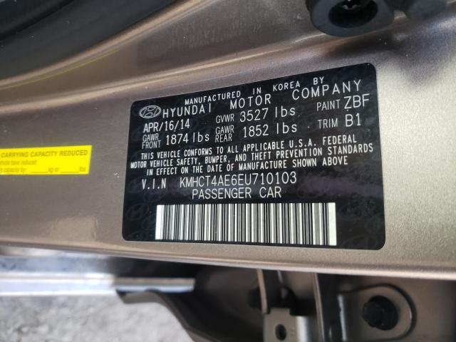 2014 HYUNDAI ACCENT GLS KMHCT4AE6EU710103