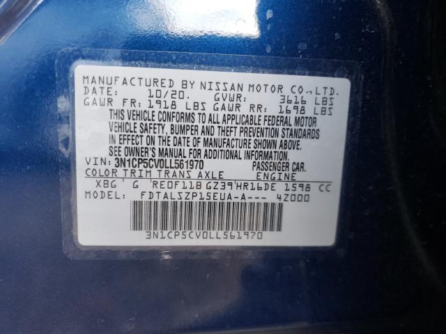 2020 NISSAN KICKS SV 3N1CP5CV0LL561970