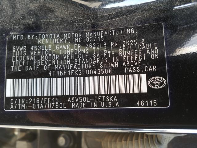 2015 TOYOTA CAMRY LE - 4T1BF1FK3FU043508